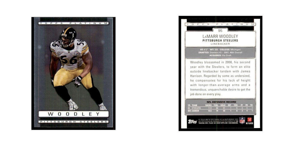 2009 Topps Platinum LaMarr Woodley Football Cards #95