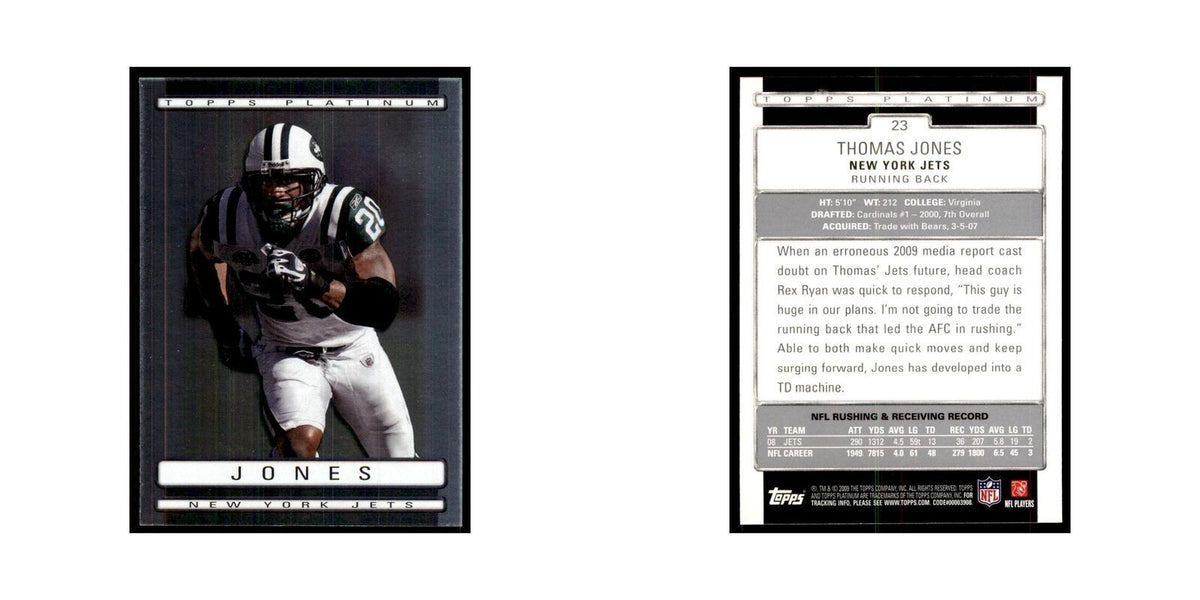 2009 Topps Platinum Thomas Jones Football Cards #23