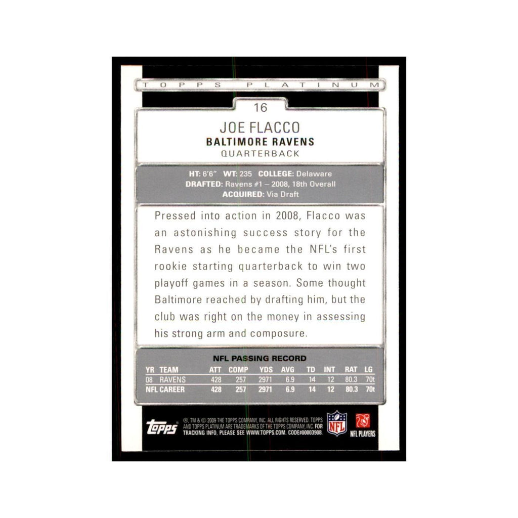 2009 Topps Platinum Joe Flacco Football Cards #16