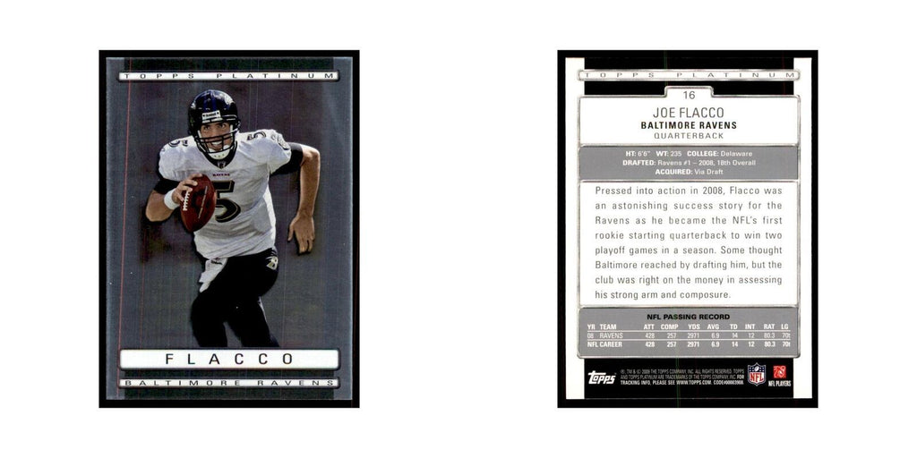 2009 Topps Platinum Joe Flacco Football Cards #16