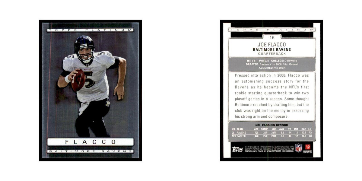 2009 Topps Platinum Joe Flacco Football Cards #16