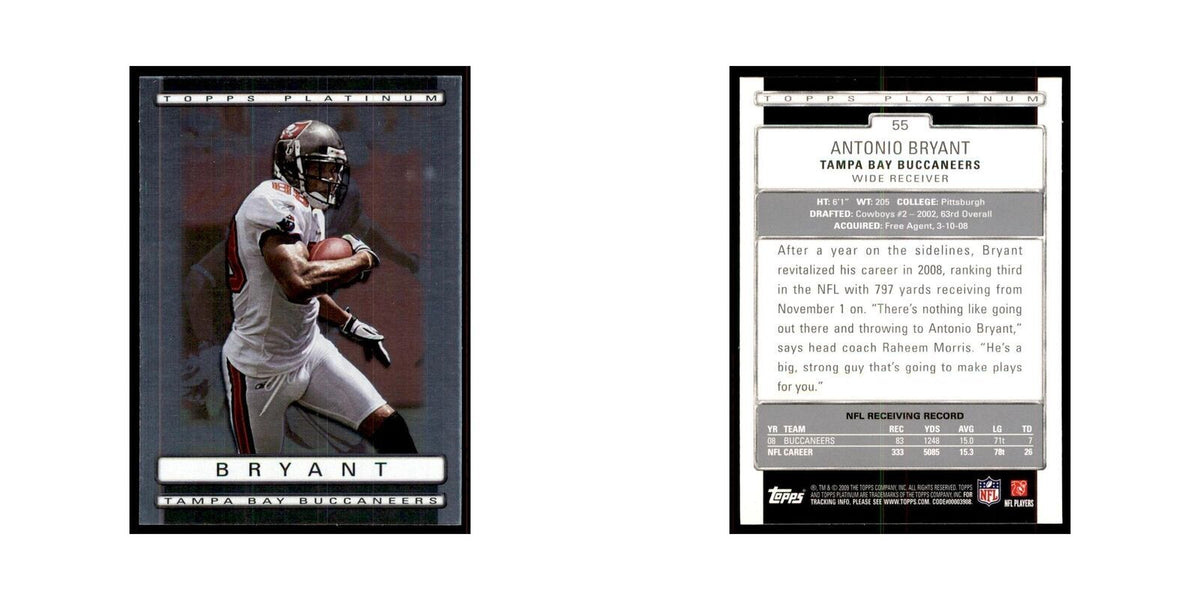 2009 Topps Platinum Antonio Bryant Football Cards #55