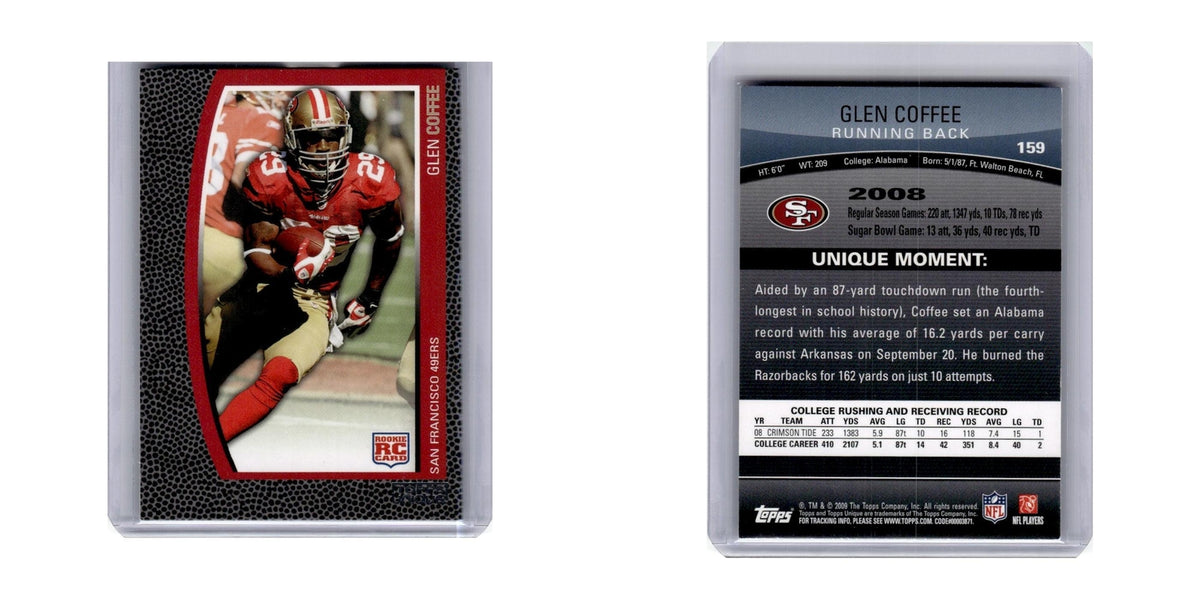 2009 Topps Unique Glen Coffee RC 49ers #159