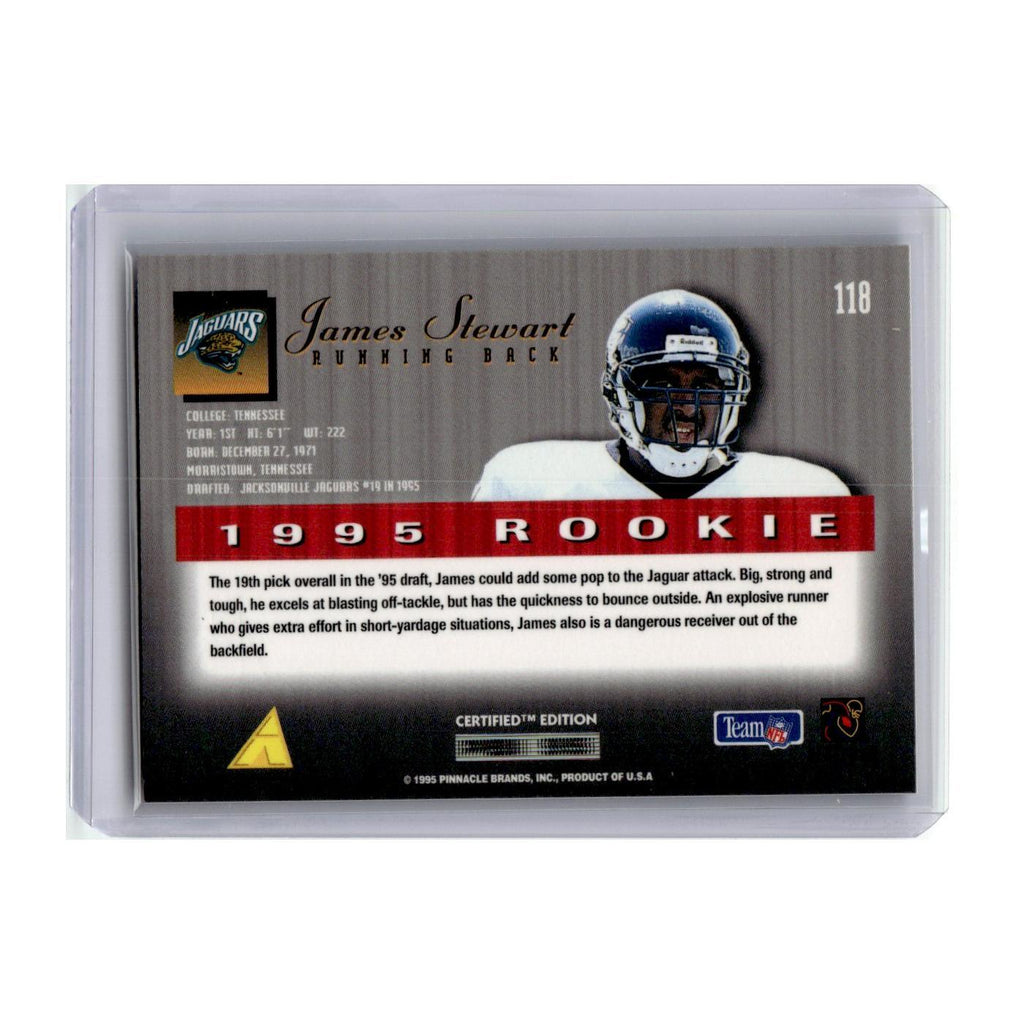 1995 Select Certified James Stewart RC Jaguars #118