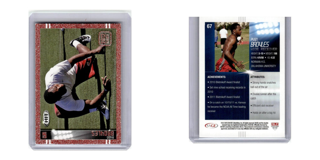 2012 SAGE HIT Ryan Broyles Oklahoma Sooners #67