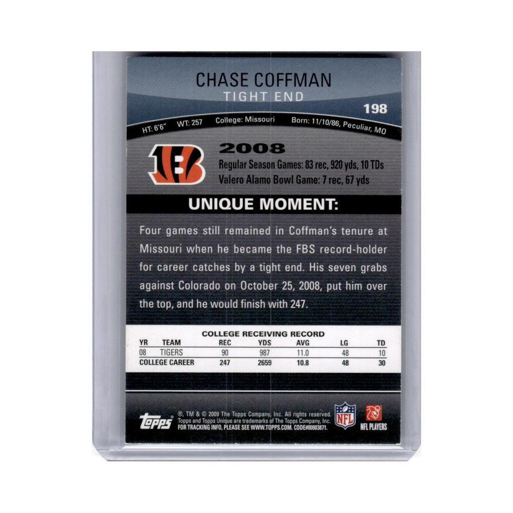 2009 Topps Unique Chase Coffman RC Bengals #198