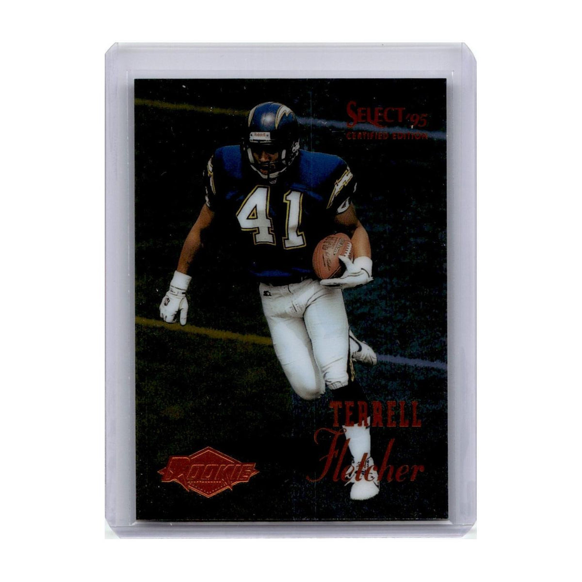 1995 Select Certified Terrell Fletcher RC San Diego Chargers #131