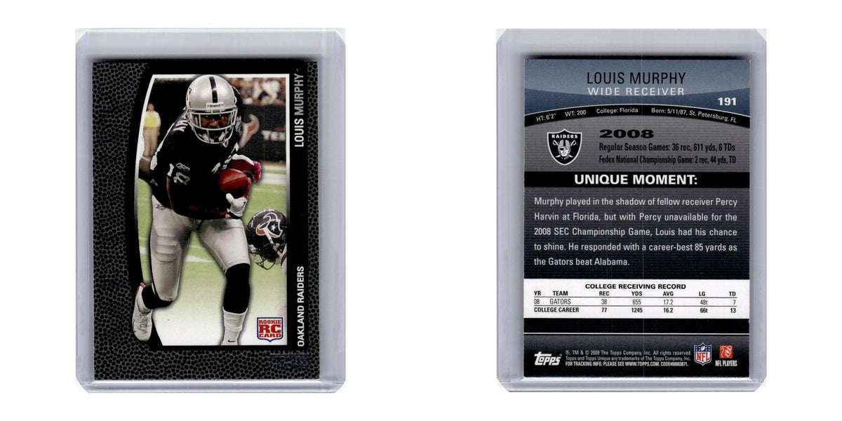 2009 Topps Unique Louis Murphy RC Raiders #191