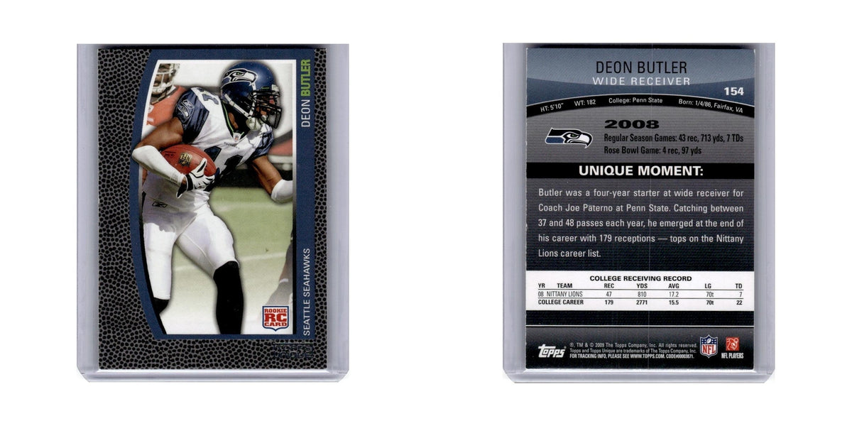 2009 Topps Unique Deon Butler RC Seahawks #154