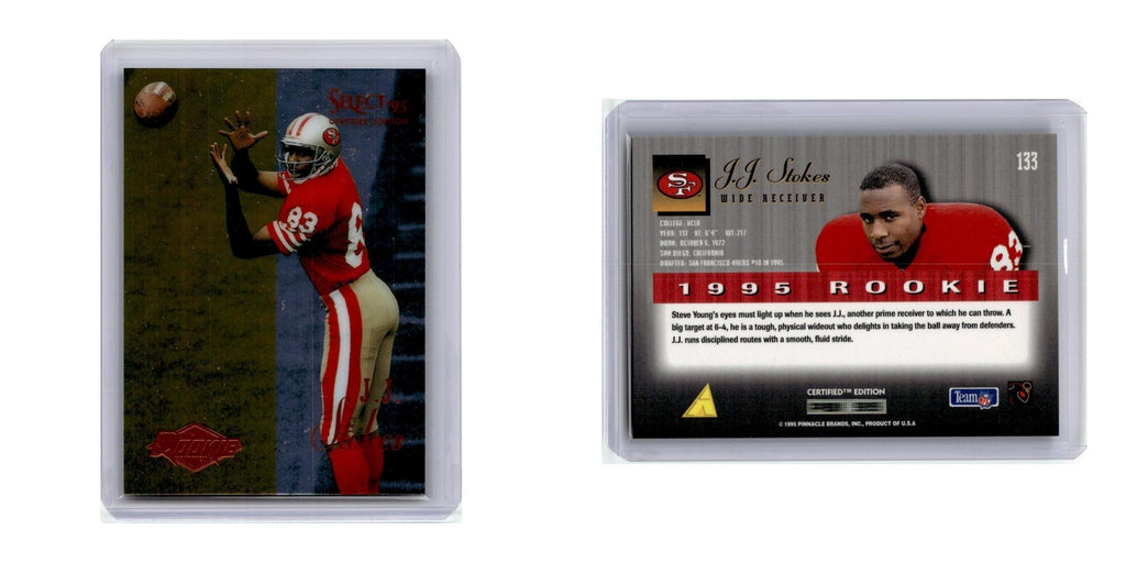 1995 Select Certified J.J. Stokes RC 49ers #133