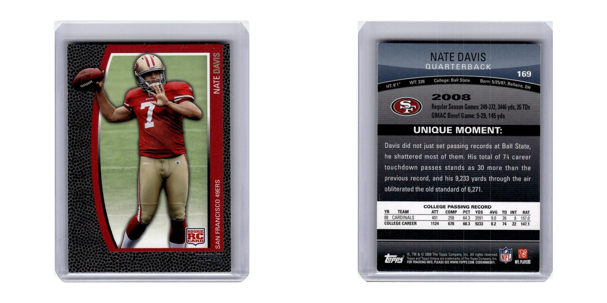 2009 Topps Unique Nate Davis RC 49ers #169