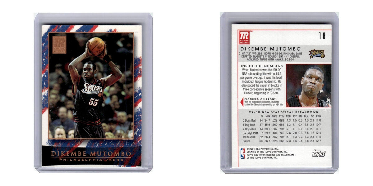 2000 Topps Reserve Dikembe Mutombo 76ers #18