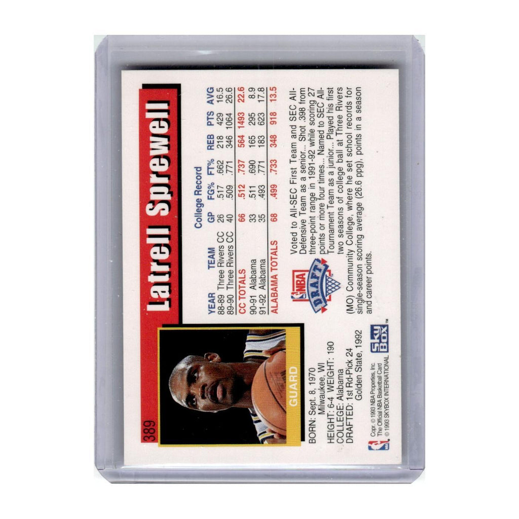 1992 Hoops Latrell Sprewell Golden State Warriors #389