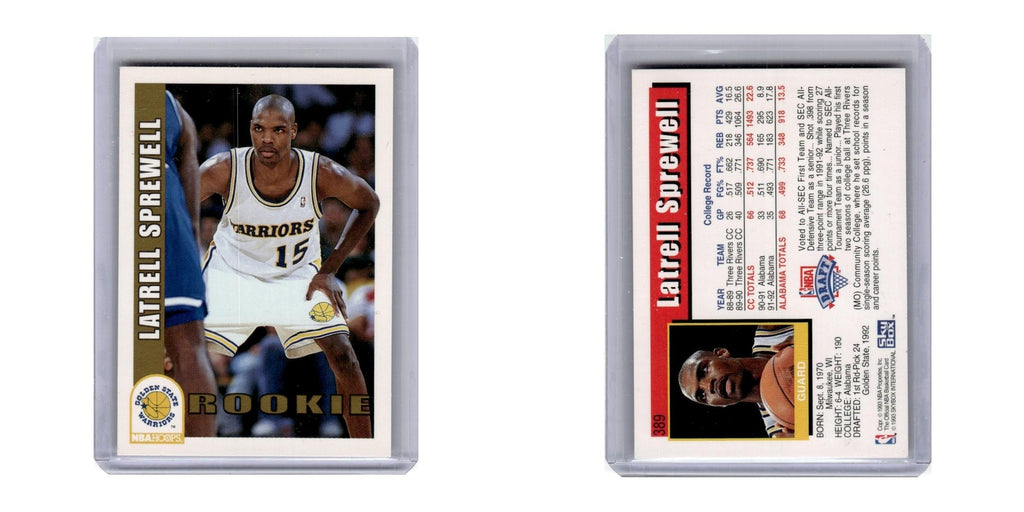 1992 Hoops Latrell Sprewell Golden State Warriors #389