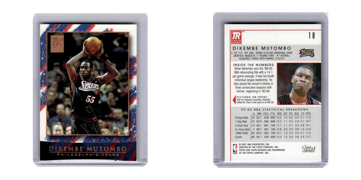 2000 Topps Reserve Dikembe Mutombo 76ers #18
