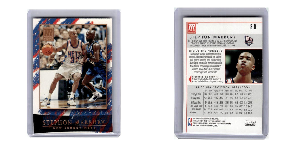 2000 Topps Reserve Stephon Marbury Nets #80