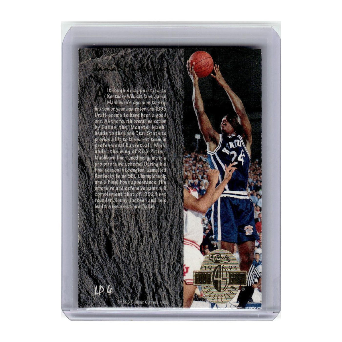 1993 Classic Four Sport Limited Print Jamal Mashburn #LP4