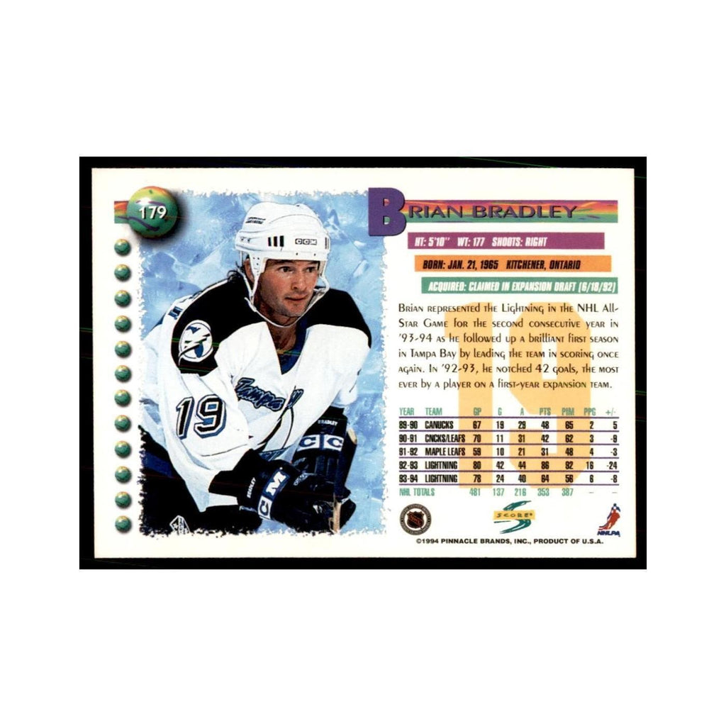 Brian Bradley 1994 Score #179 Hockey Cards Hockey Card NM