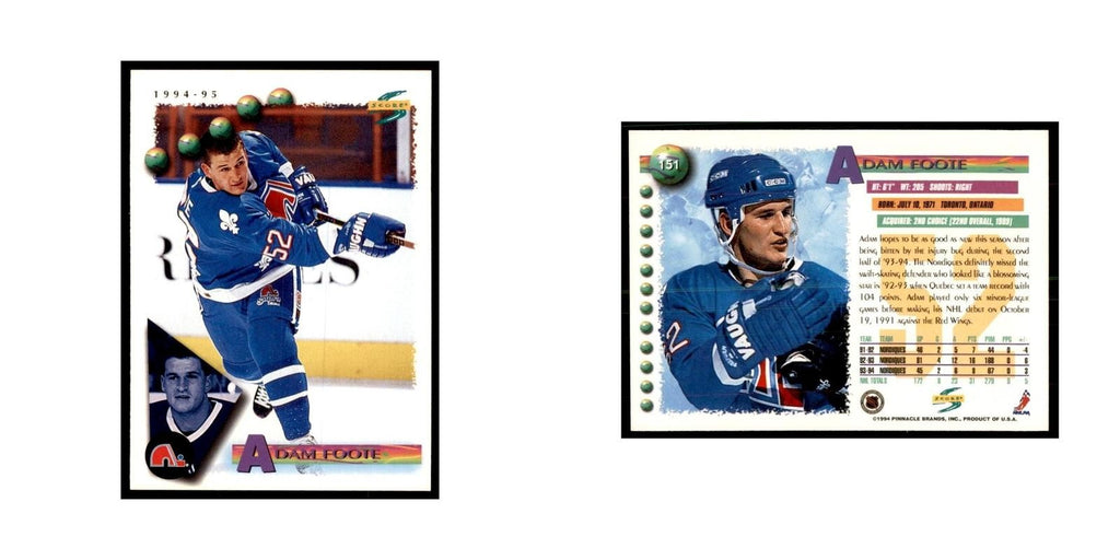 Adam Foote 1994 Score #151 Hockey Cards Hockey Card NM