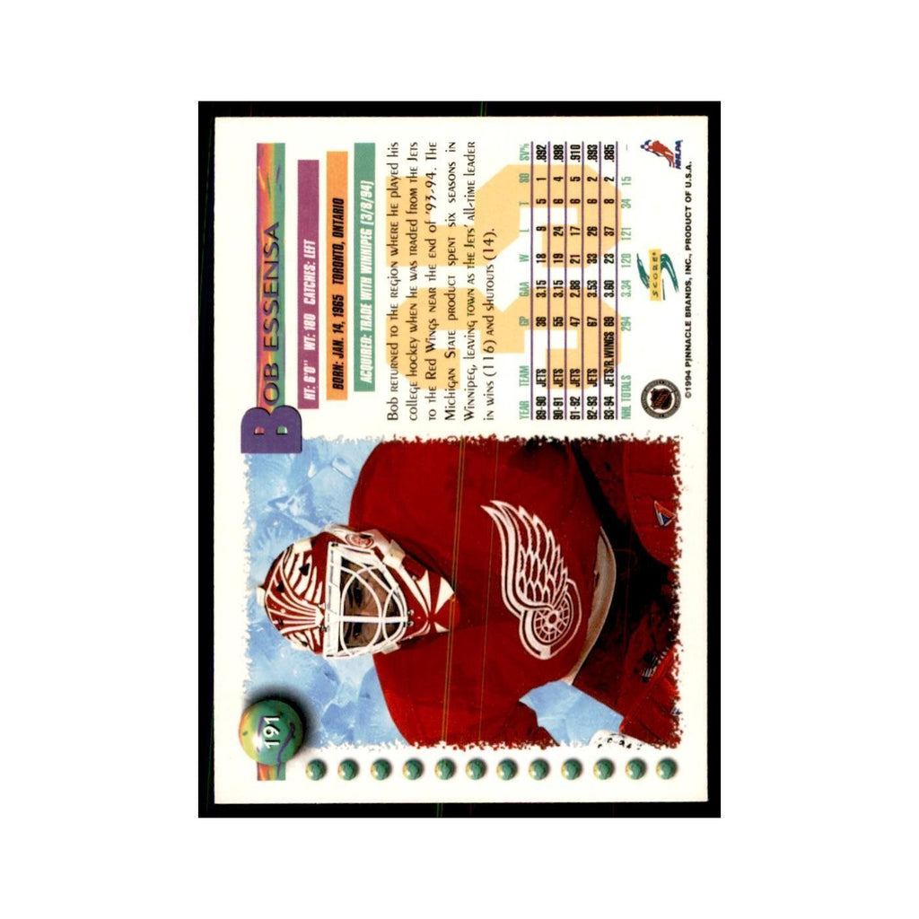 Bob Essensa 1994 Score #191 Hockey Cards Hockey Card NM