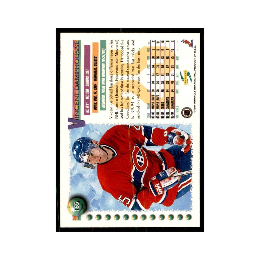 Vincent Damphousse 1994 Score #165 Hockey Cards Hockey Card NM