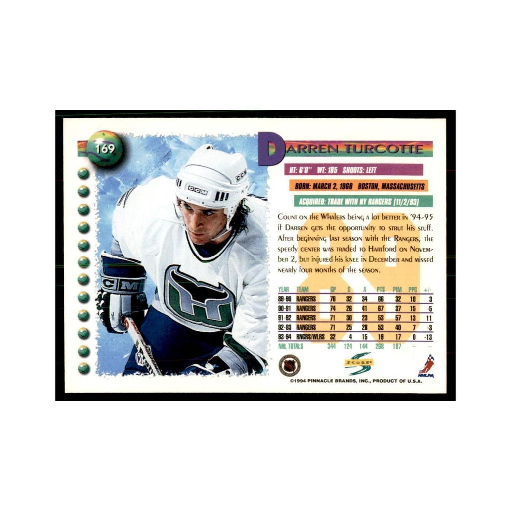 Darren Turcotte 1994 Score #169 Hockey Cards Hockey Card NM