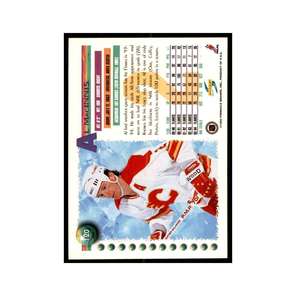 Al MacInnis 1994 Score #120 Hockey Cards Hockey Card NM