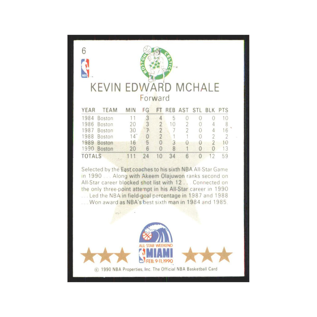 Kevin McHale 1990 NBA Hoops #6 Boston Celtics Basketball Card NM