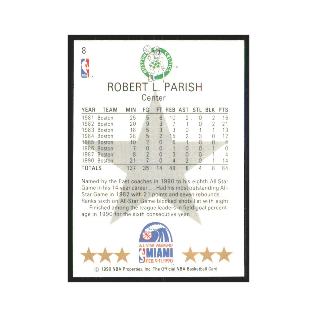 Robert Parish 1990 NBA Hoops #8 Boston Celtics Basketball Card NM