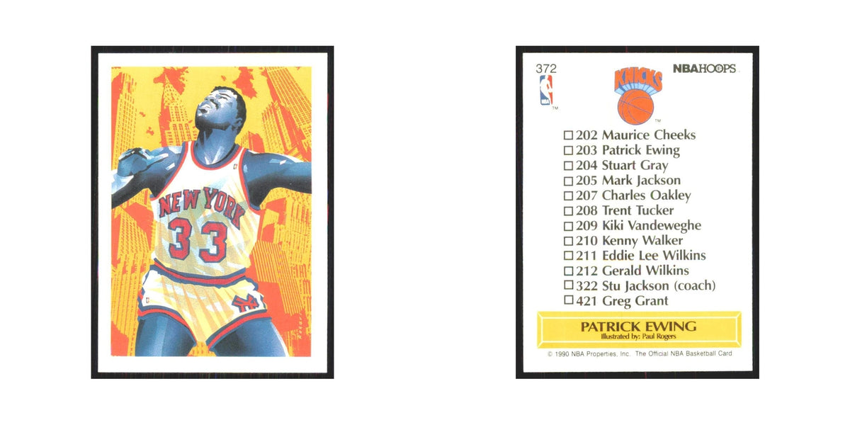 Patrick Ewing 1990 NBA Hoops #372 New York Knicks Basketball Card NM