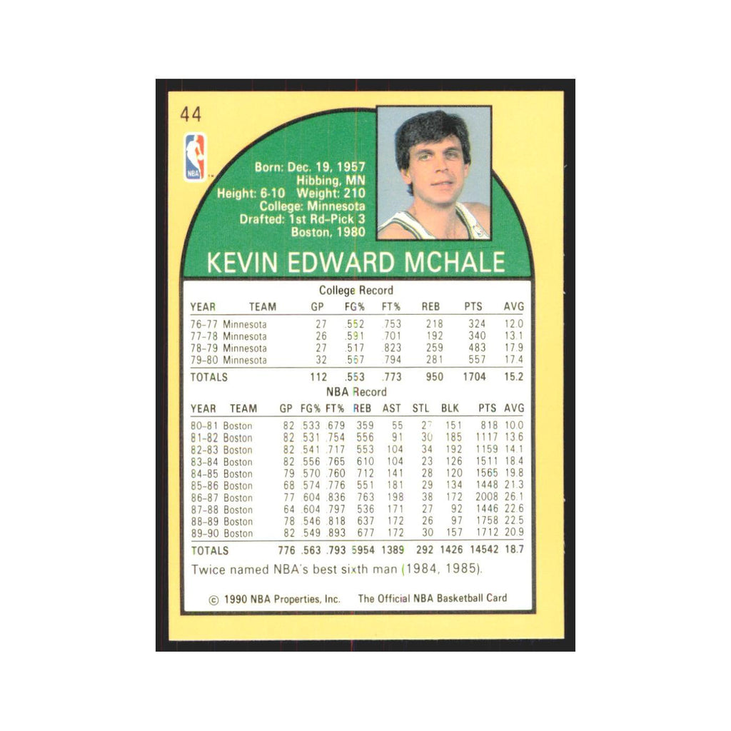 Kevin McHale 1990 NBA Hoops #44 Boston Celtics Basketball Card NM