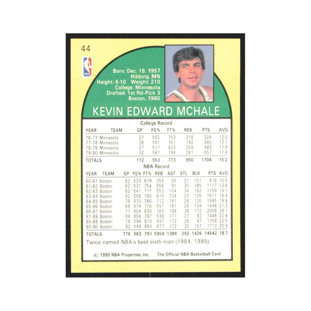 Kevin McHale 1990 NBA Hoops #44 Boston Celtics Basketball Card NM