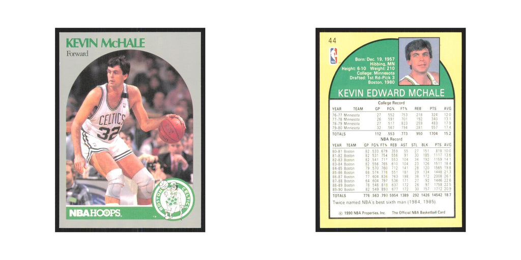Kevin McHale 1990 NBA Hoops #44 Boston Celtics Basketball Card NM