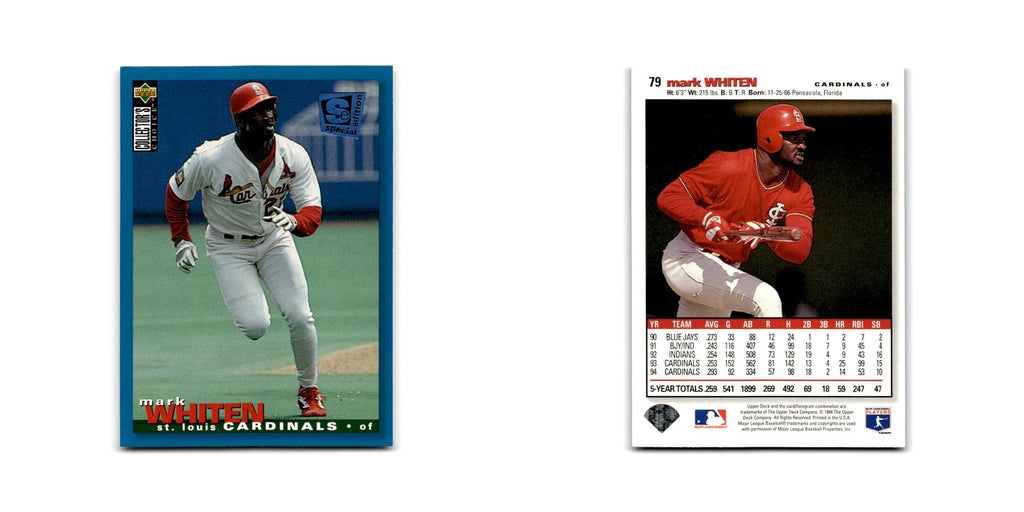 Mark Whiten 1995 Collector's Choice SE #79 St. Louis Cardinals Baseball Card NM