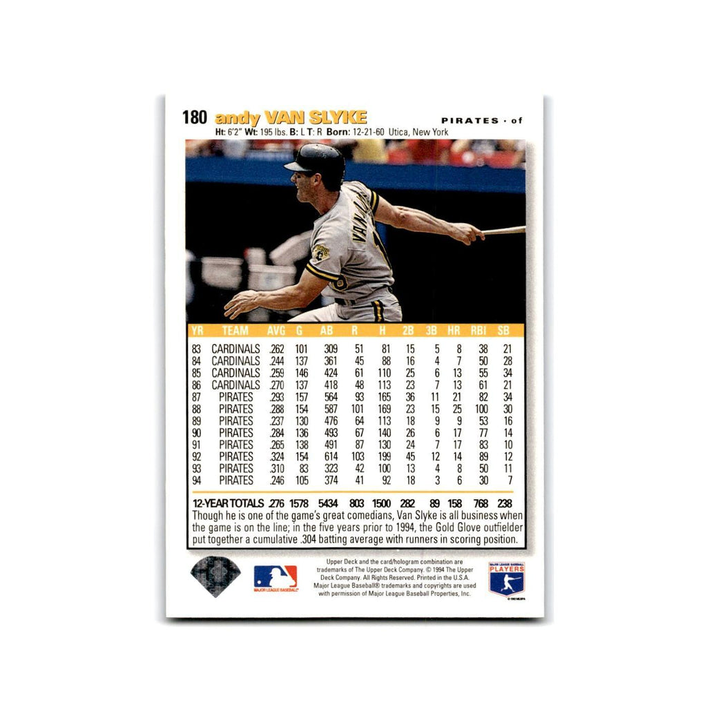 Andy Van Slyke 1995 Collector's Choice SE #180 Pittsburgh Pirates NM