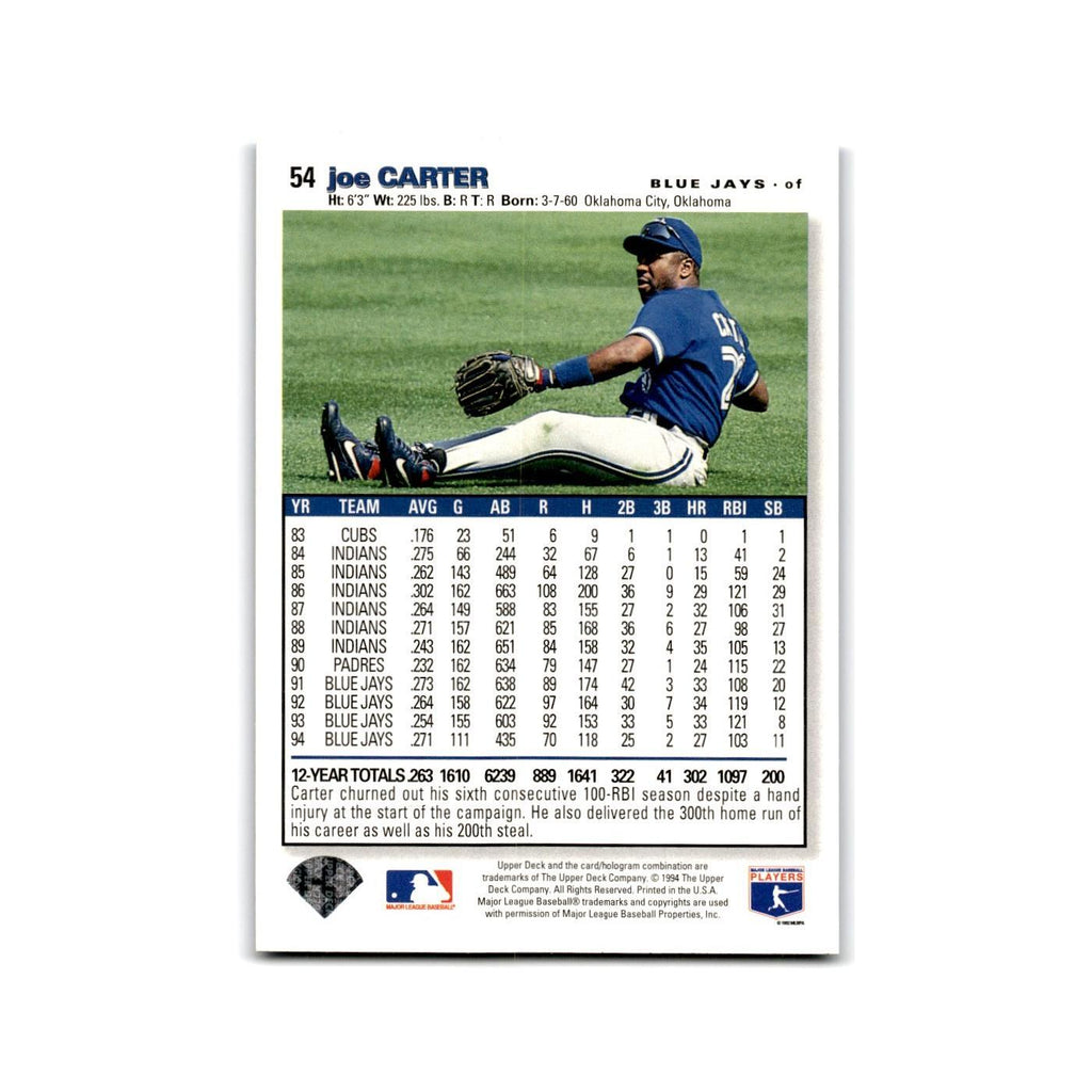 Joe Carter 1995 Collector's Choice SE #54 Toronto Blue Jays Baseball Card NM