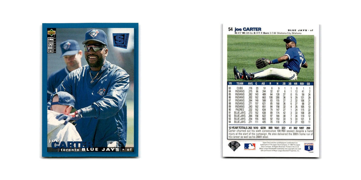 Joe Carter 1995 Collector's Choice SE #54 Toronto Blue Jays Baseball Card NM