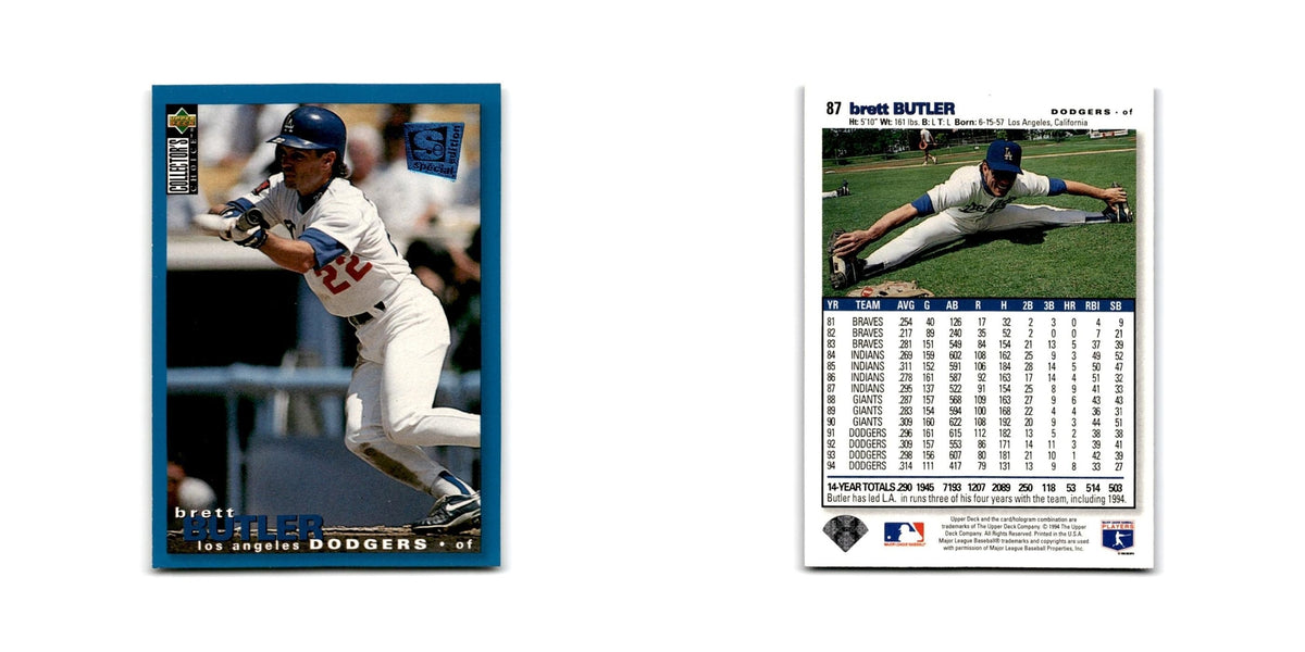 Brett Butler 1995 Collector's Choice SE #87 Los Angeles Dodgers Baseball Card NM