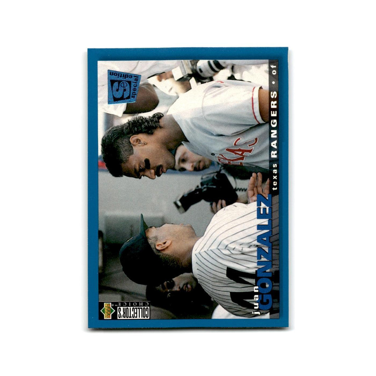 Juan Gonzalez 1995 Collector's Choice SE #186 Texas Rangers Baseball Card NM