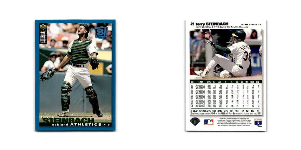 Terry Steinbach 1995 Collector's Choice SE #49 Oakland Athletics NM