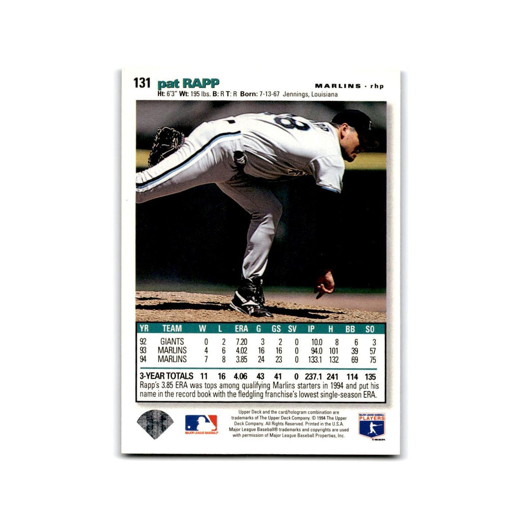 Paul Rapp 1995 Collector's Choice SE #131 Florida Marlins Baseball Card NM