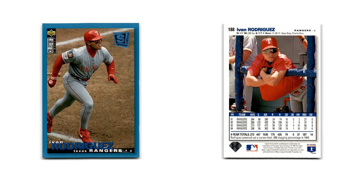 Ivan Rodriguez 1995 Collector's Choice SE #188 Texas Rangers Baseball Card NM