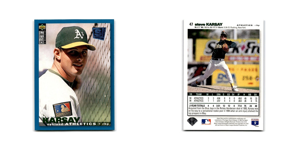 Steve Karsay 1995 Collector's Choice SE #47 Oakland Athletics Baseball Card NM