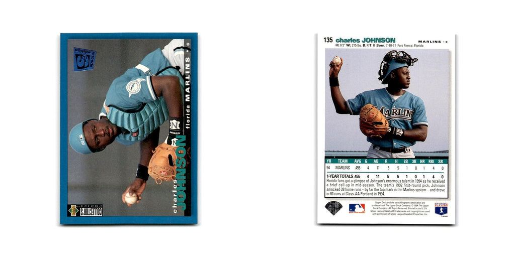 Charles Johnson 1995 Collector's Choice SE #135 Florida Marlins Baseball Card NM