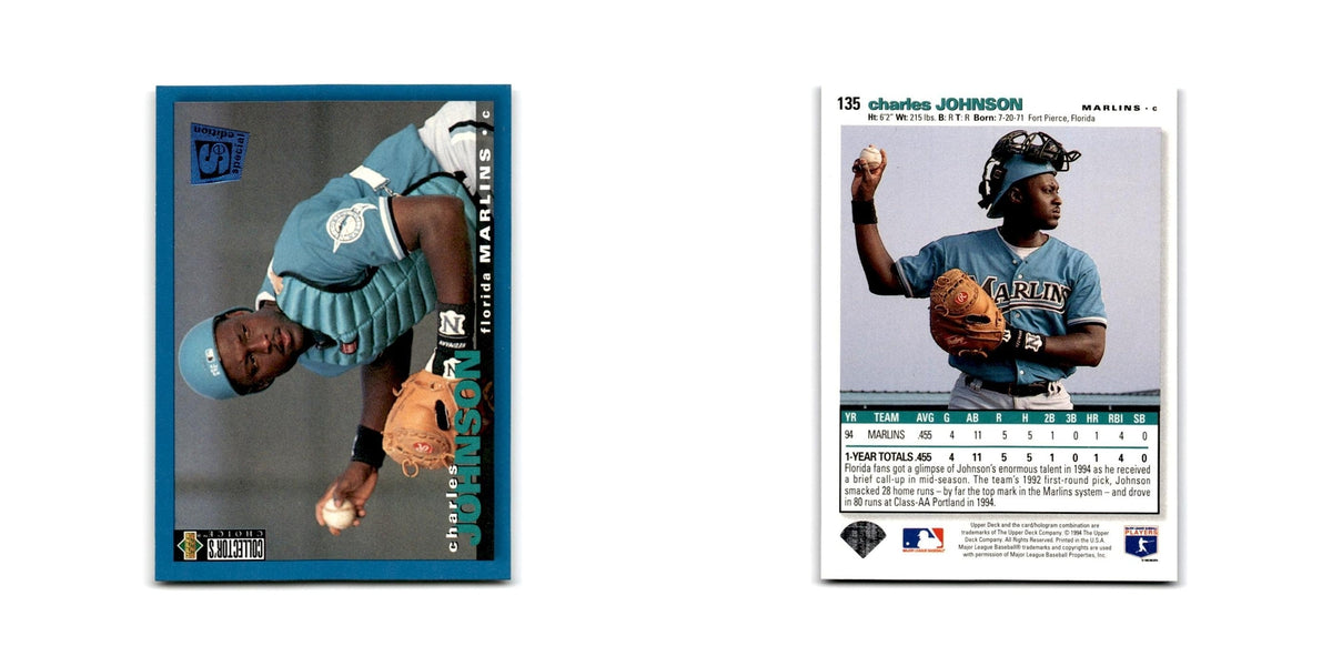 Charles Johnson 1995 Collector's Choice SE #135 Florida Marlins Baseball Card NM