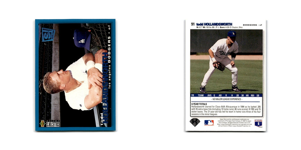 Todd Hollandsworth 1995 Collector's Choice SE #91 Los Angeles Dodgers NM