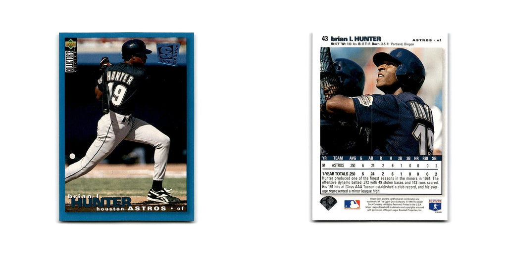 Brian L. Hunter 1995 Collector's Choice SE #43 Houston Astros Baseball Card NM