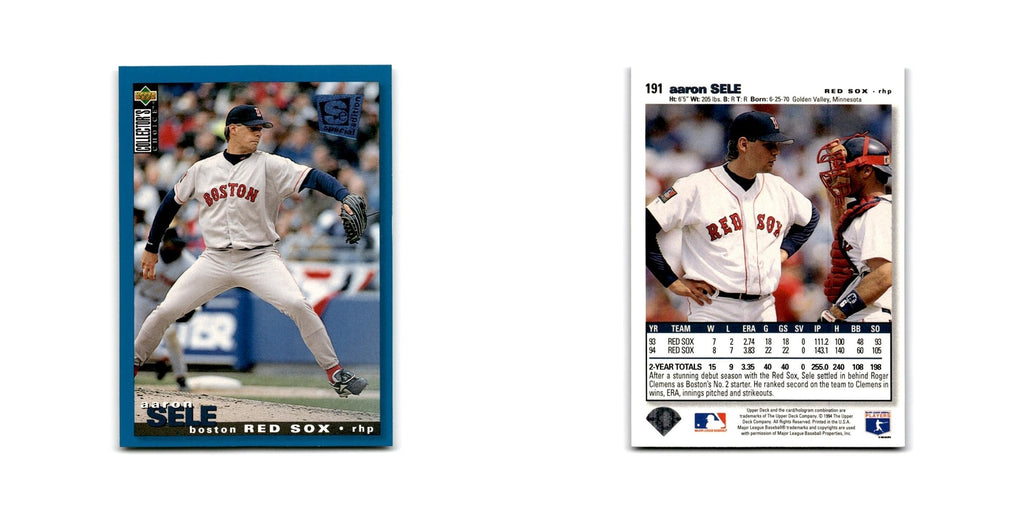 Aaron Sele 1995 Collector's Choice SE #191 Boston Red Sox Baseball Card NM