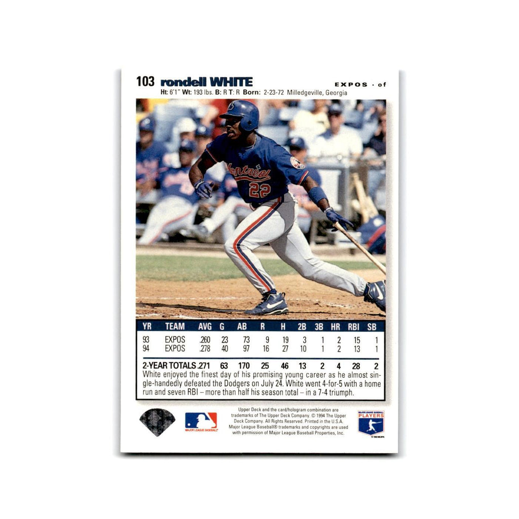 Rondell White 1995 Collector's Choice SE #103 Montreal Expos Baseball Card NM