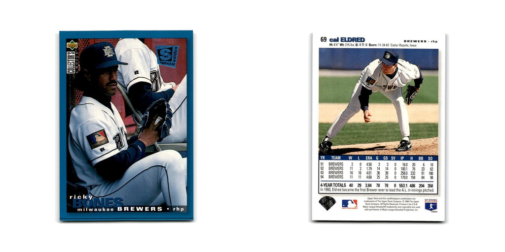 Ricky Bones 1995 Collector's Choice SE #68 Milwaukee Brewers Baseball Card NM